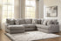 Lindon Smoke 3-Piece Sectional with Chaise - 84704S3