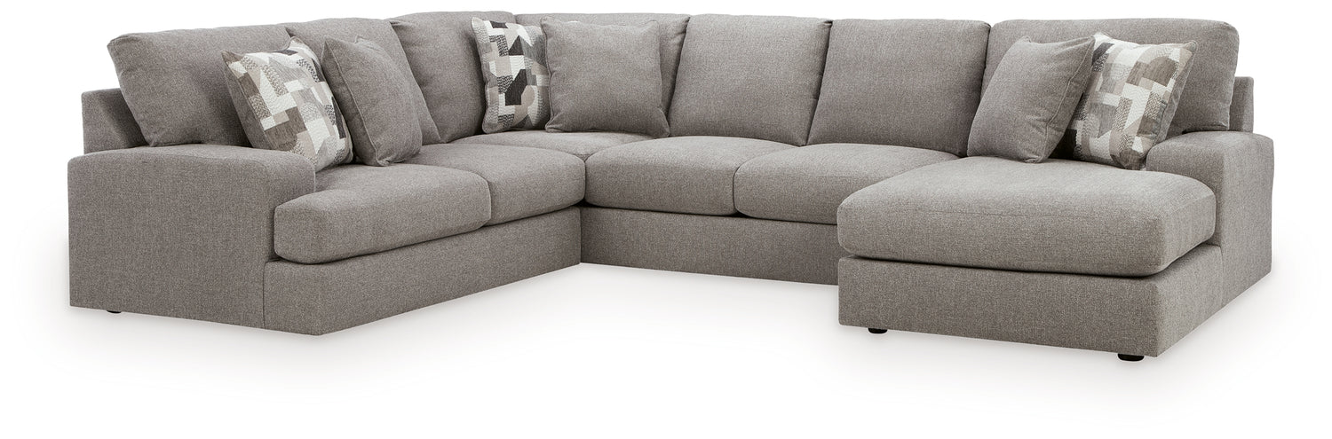 Lindon Smoke 3-Piece Sectional with Chaise - 84704S4