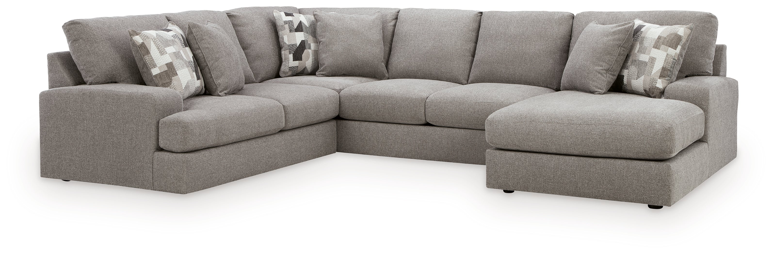 Lindon Smoke 3-Piece Sectional with Chaise - 84704S4