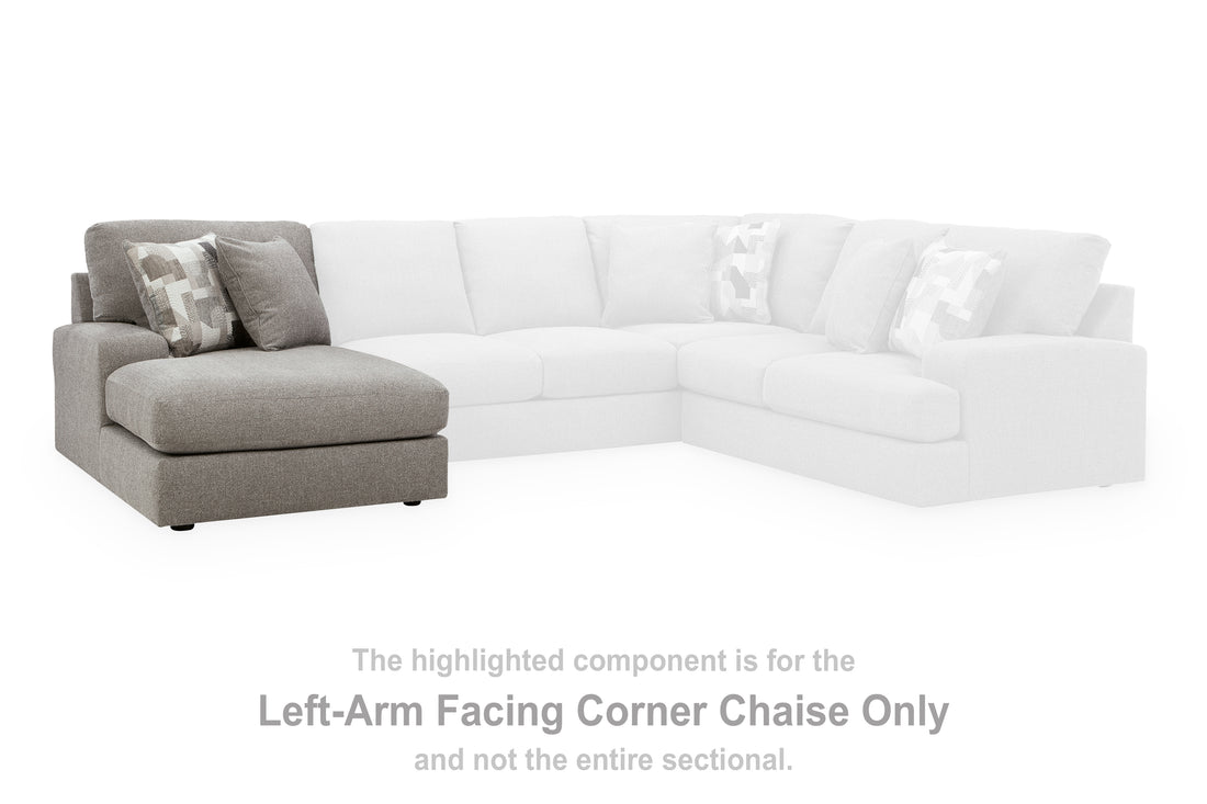 Lindon Smoke Left-Arm Facing Corner Chaise - 8470416