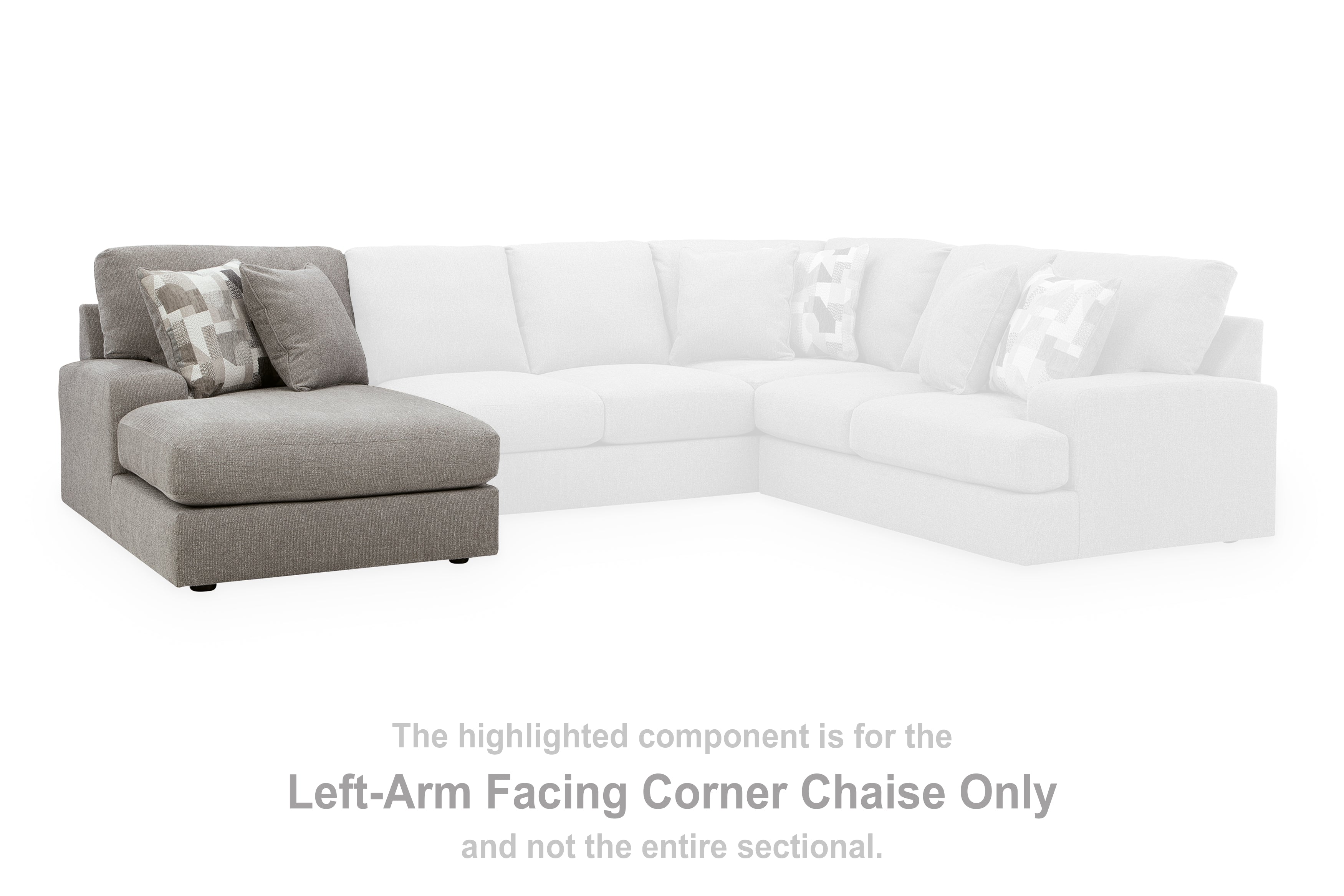 Lindon Smoke Left-Arm Facing Corner Chaise - 8470416