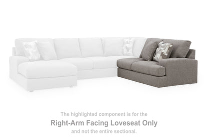 Lindon Smoke Right-Arm Facing Loveseat - 8470456