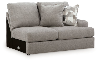 Lindon Smoke Right-Arm Facing Loveseat - 8470456