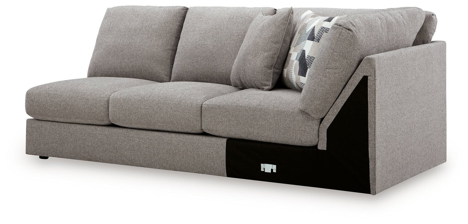 Lindon Smoke Right-Arm Facing Loveseat with Wedge - 8470426