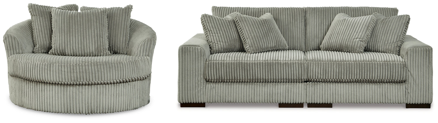 Lindyn  2-Piece Sectional Sofa and Oversized Swivel Accent Chair - 21105U3