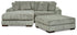 Lindyn 2-Piece Sectional with Ottoman in Fog - PKG014507