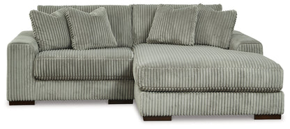 Lindyn 2-Piece Sectional with Ottoman in Fog - PKG014508
