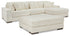 Lindyn 3-Piece Sectional with Ottoman in Ivory - PKG016104