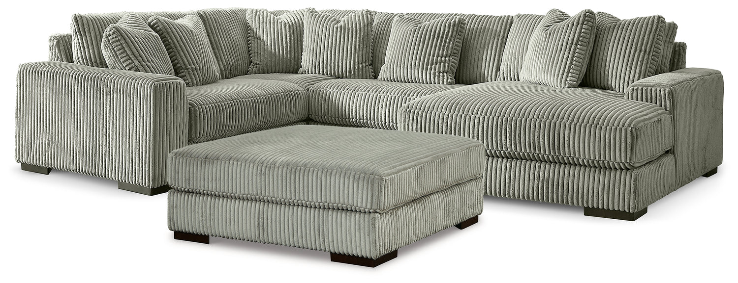 Lindyn 4-Piece Sectional with Chaise and Oversized Accent Ottoman - 21105U12