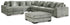 Lindyn 6-Piece Sectional with Ottoman in Fog - PKG016107