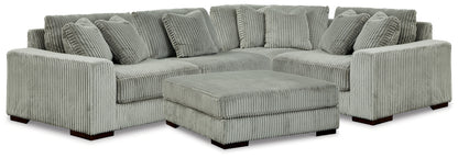 Lindyn Fog 4-Piece Sectional and Ottoman - 21105U7