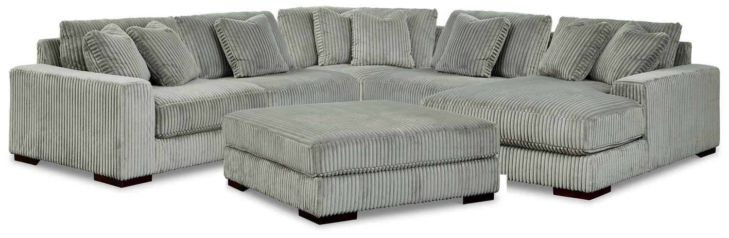 Lindyn Fog 5-Piece Sectional and Ottoman - 21105U8
