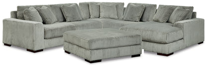 Lindyn Fog 5-Piece Sectional and Ottoman - 21105U8