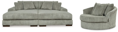 Lindyn  Super Chaise with Oversized Swivel Chair - 21105U5