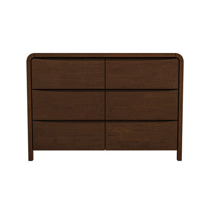 Lionel Mid Century Modern Solid Wood 6-Drawer Dresser - DRS00700101