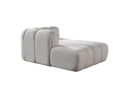 Lis Ivory Boucle Double Chaise 147" Sectional - LISIV-USEC