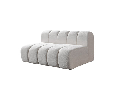 Lis Ivory Boucle Double Chaise 147" Sectional - LISIV-USEC