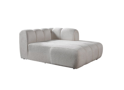 Lis Ivory Boucle Double Chaise 147" Sectional - LISIV-USEC