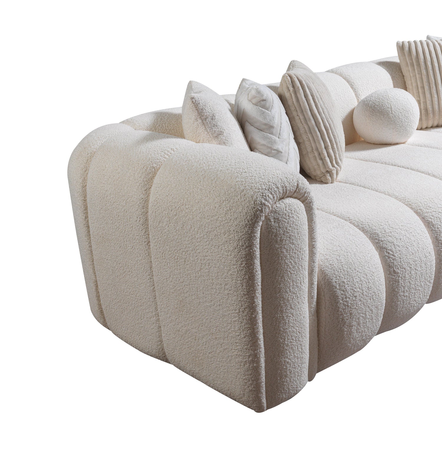 Lis Ivory Boucle RAF Sectional - LISIV-RSEC