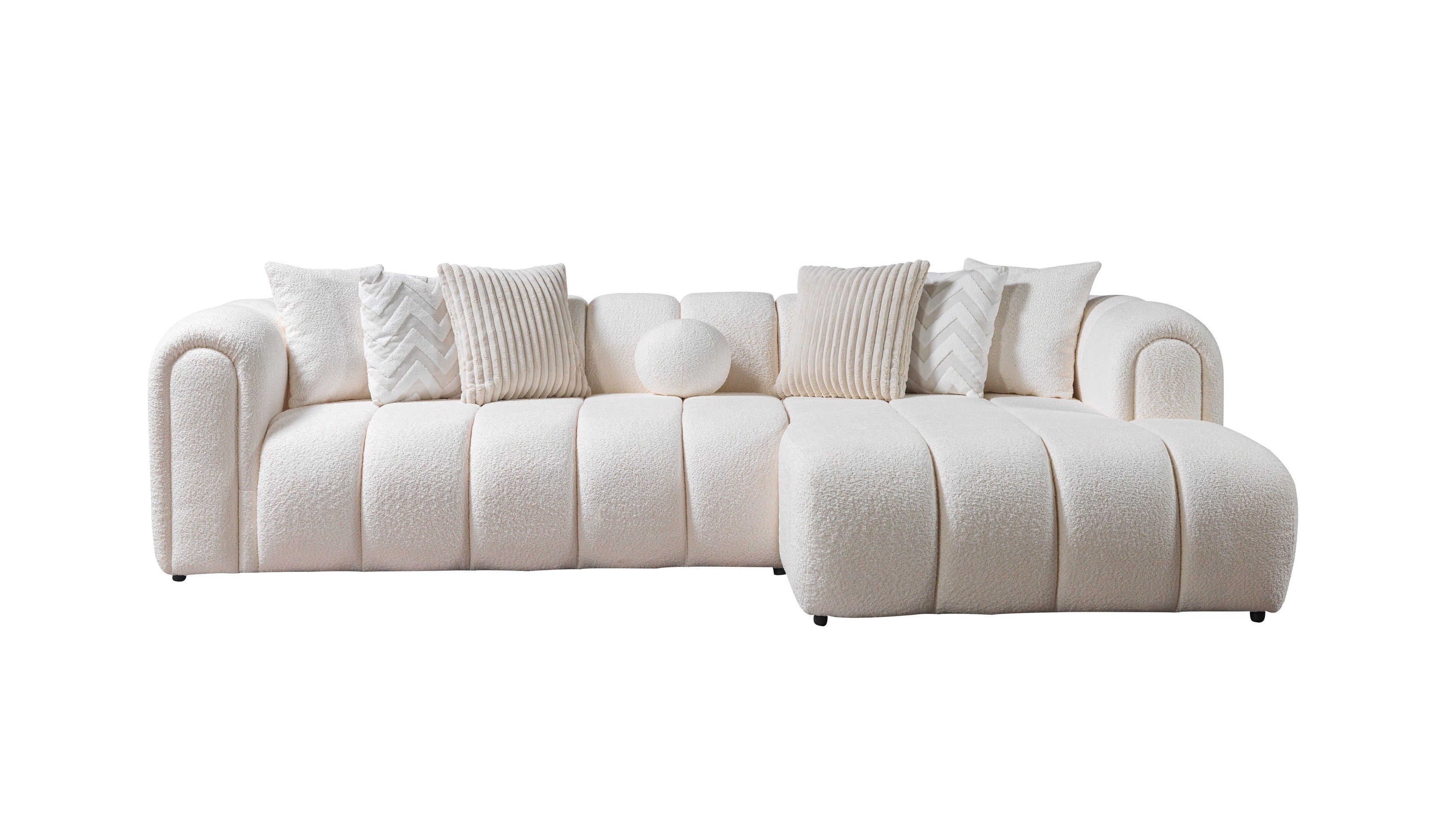 Lis Ivory Boucle RAF Sectional - LISIV-RSEC