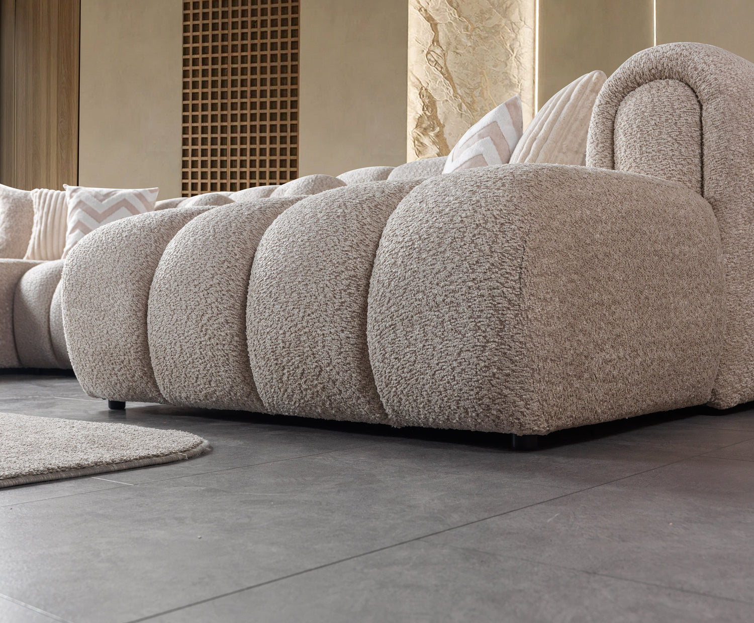 Lis Sand Boucle Double Chaise 147" Sectional - LISSAND-USEC