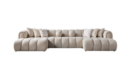 Lis Sand Boucle Double Chaise 147" Sectional - LISSAND-USEC