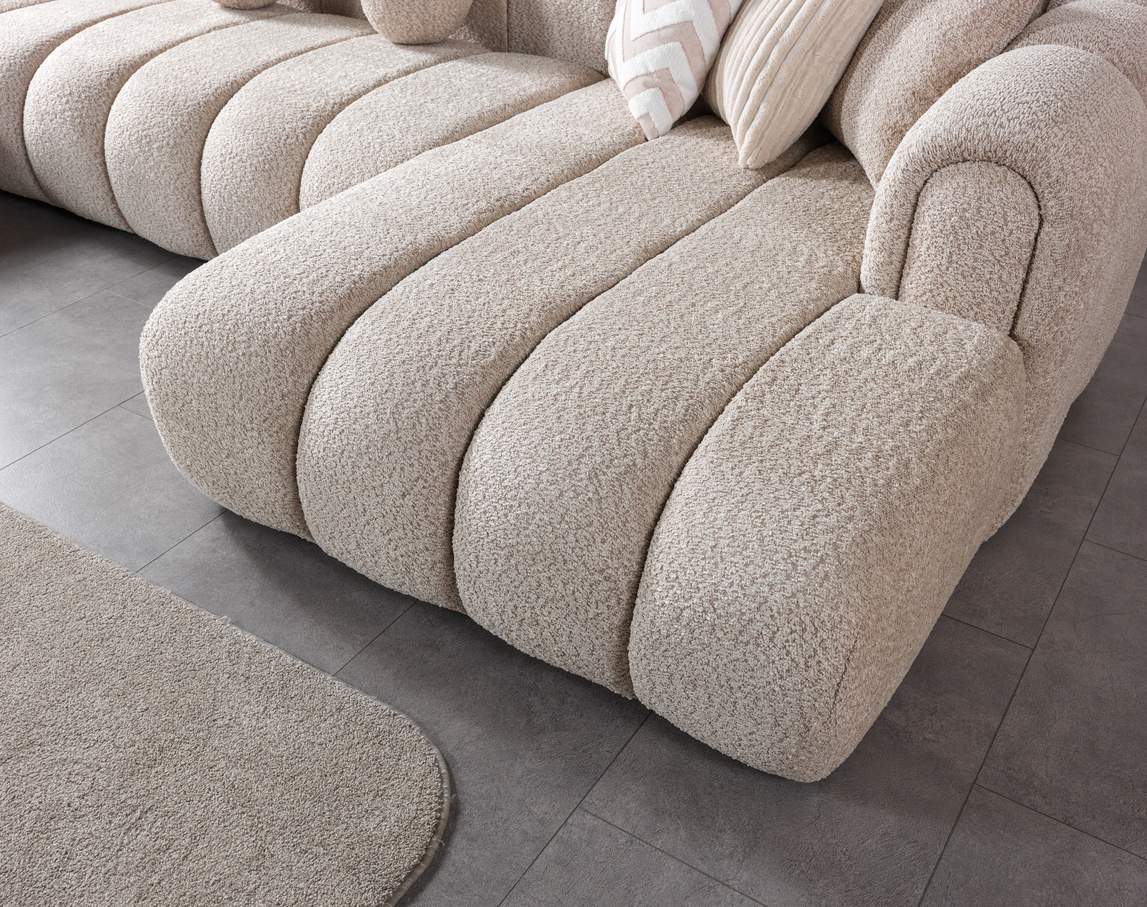 Lis Sand Boucle Double Chaise 147" Sectional - LISSAND-USEC