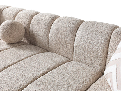 Lis Sand Boucle Double Chaise 147" Sectional - LISSAND-USEC