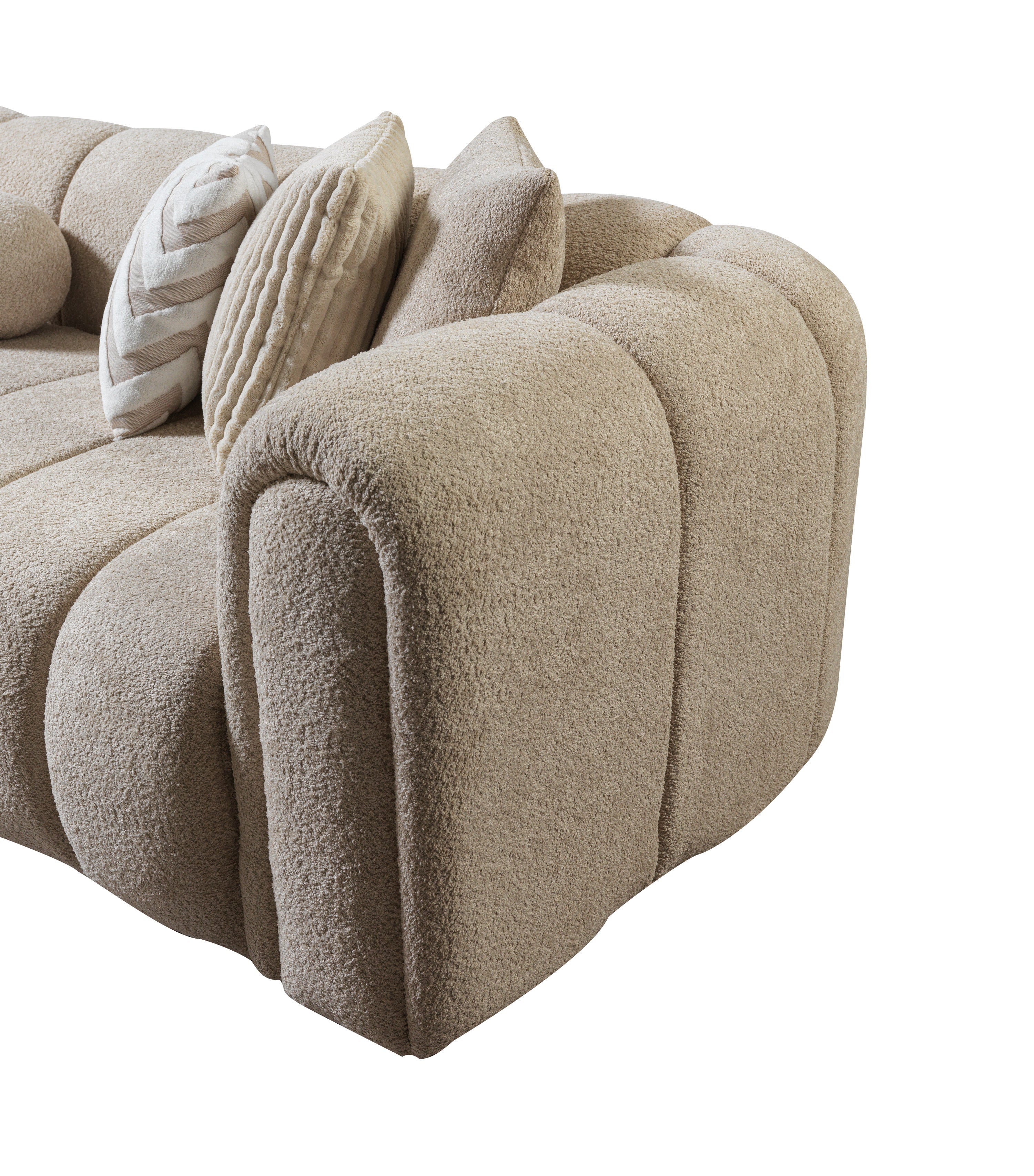 Lis Sand Boucle LAF 115" Sectional [ETA: 3/15] - LISSAND-LSEC