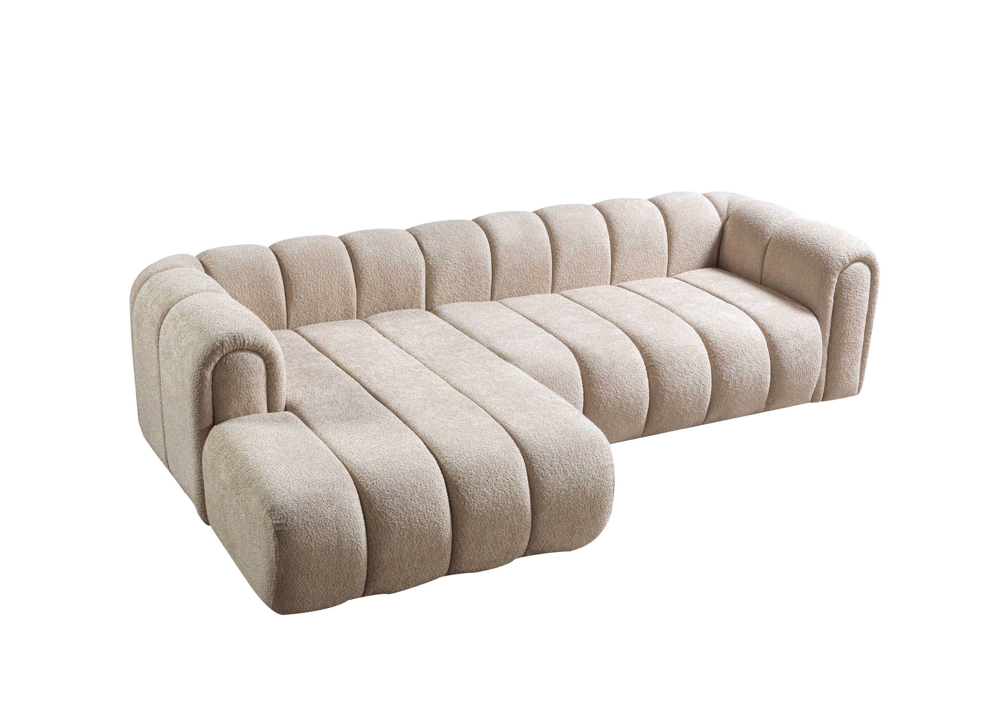 Lis Sand Boucle LAF 115" Sectional [ETA: 3/15] - LISSAND-LSEC