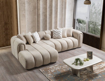 Lis Sand Boucle LAF 115" Sectional [ETA: 3/15] - LISSAND-LSEC