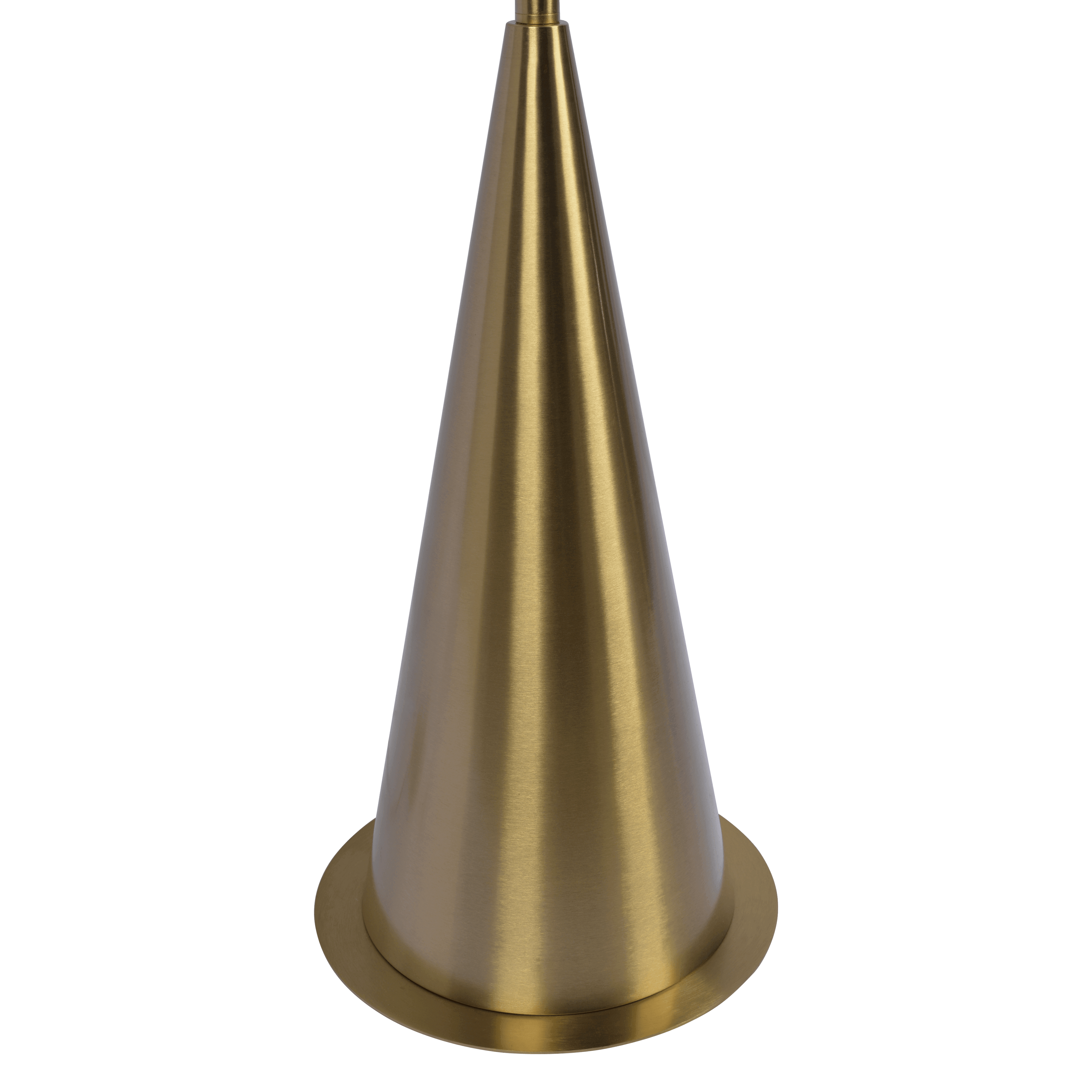 Lisbon Black Floor Lamp with On/Off Switch Coned Base Hanging White Fabric Shade - FLL03700801