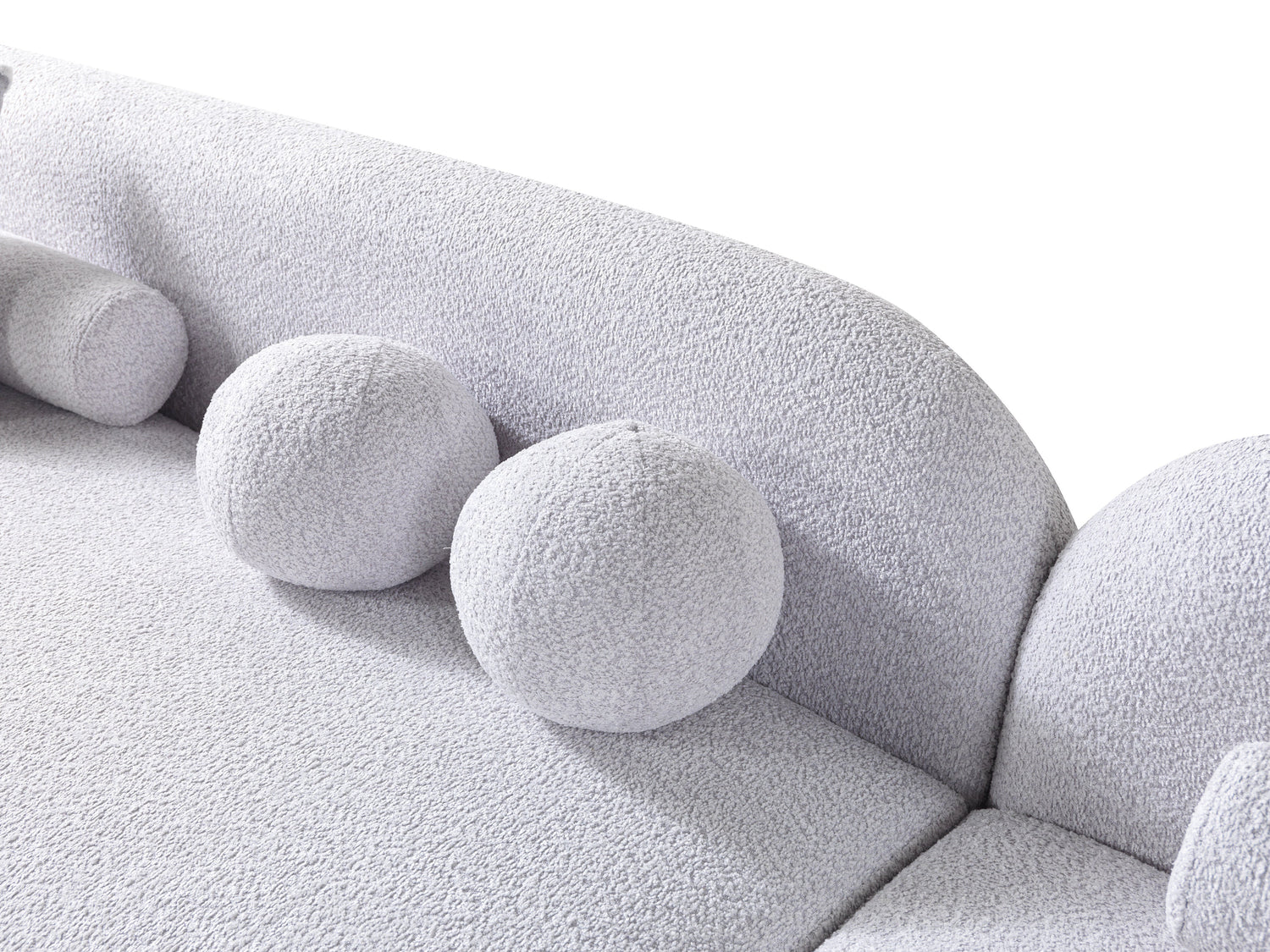 Liva Gray Boucle RAF 110" Sectional [ETA: 3/15] - LIVAGRAY-RSEC