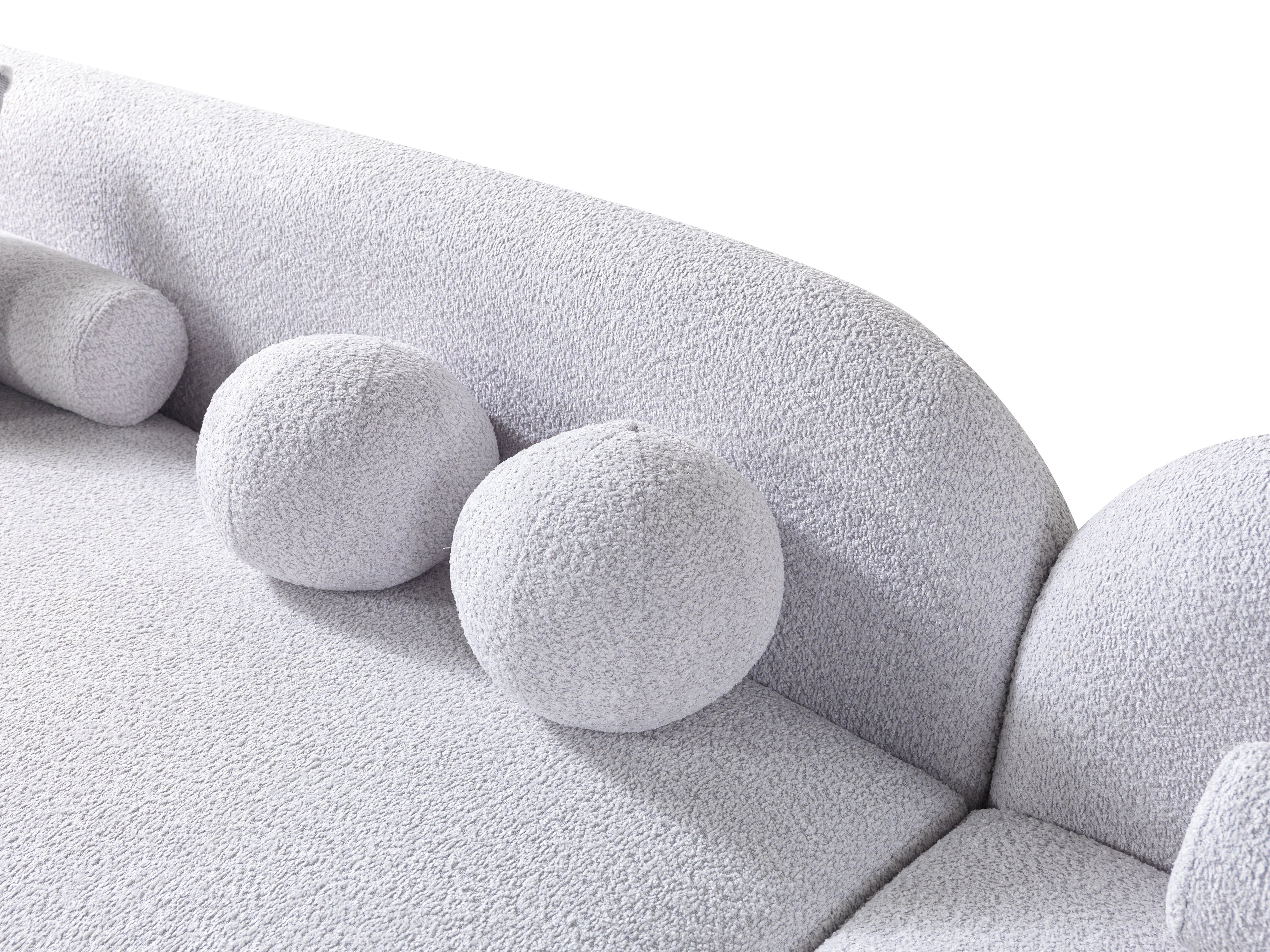 Liva Gray Boucle RAF 110" Sectional [ETA: 3/15] - LIVAGRAY-RSEC