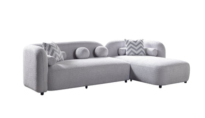 Liva Gray Boucle RAF 110" Sectional [ETA: 3/15] - LIVAGRAY-RSEC
