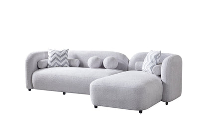 Liva Gray Boucle RAF 110" Sectional [ETA: 3/15] - LIVAGRAY-RSEC