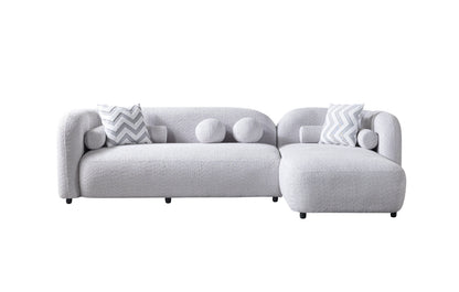 Liva Gray Boucle RAF 110" Sectional [ETA: 3/15] - LIVAGRAY-RSEC
