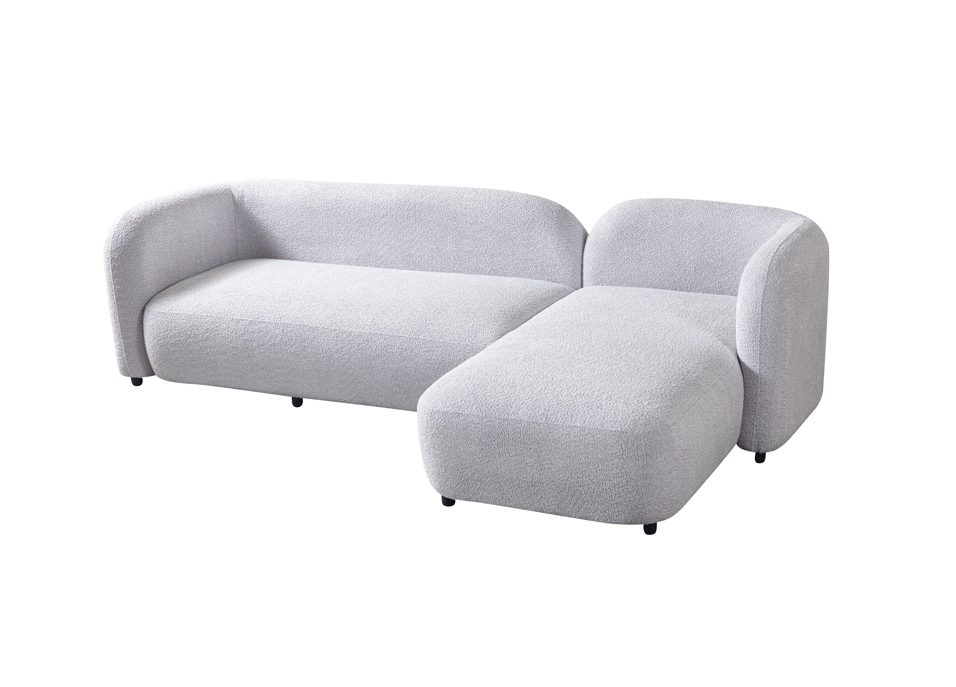 Liva Gray Boucle RAF 110" Sectional [ETA: 3/15] - LIVAGRAY-RSEC