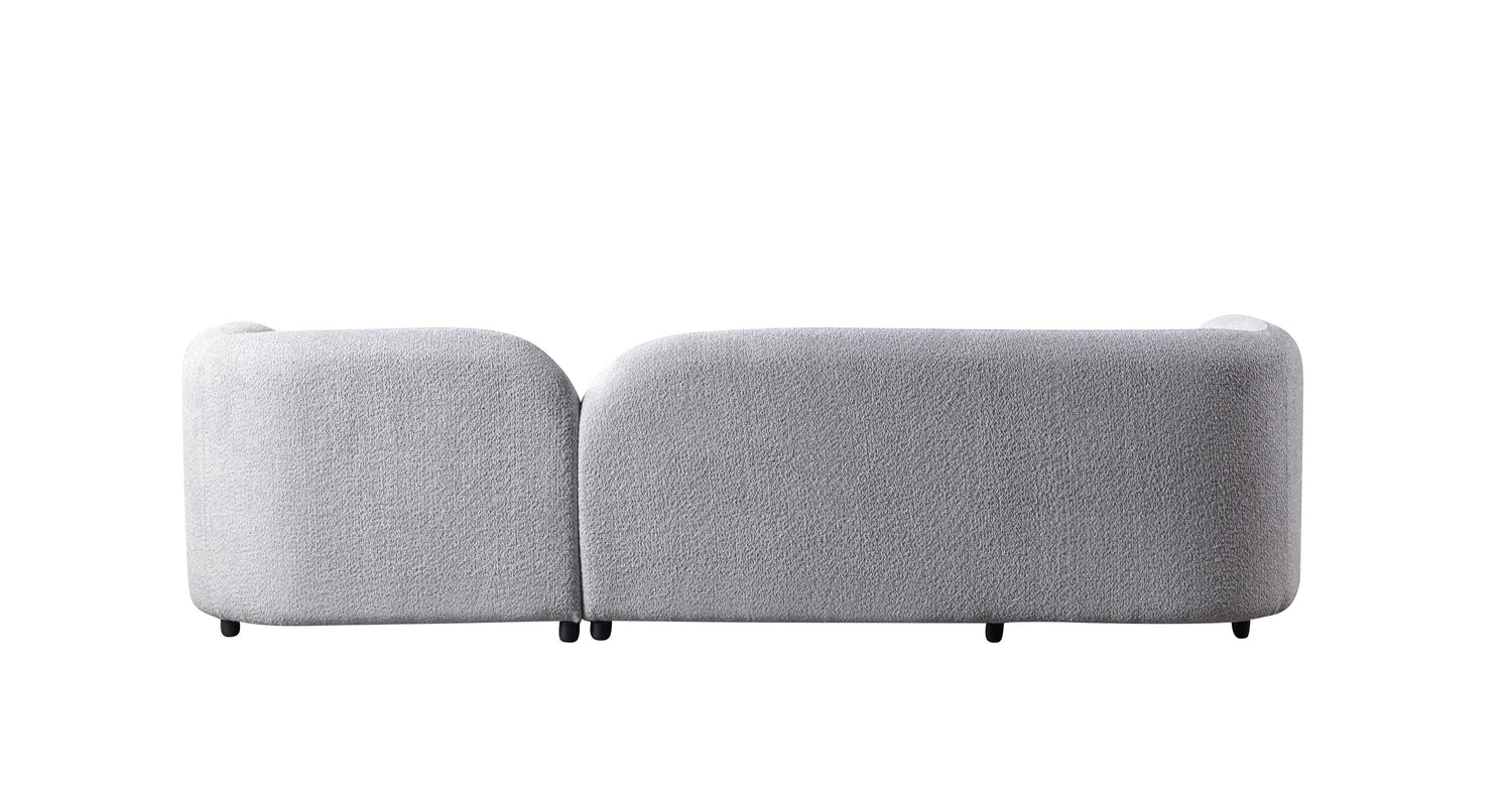 Liva Gray Boucle RAF 110" Sectional [ETA: 3/15] - LIVAGRAY-RSEC