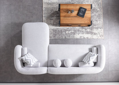 Liva Gray Boucle RAF 110" Sectional [ETA: 3/15] - LIVAGRAY-RSEC