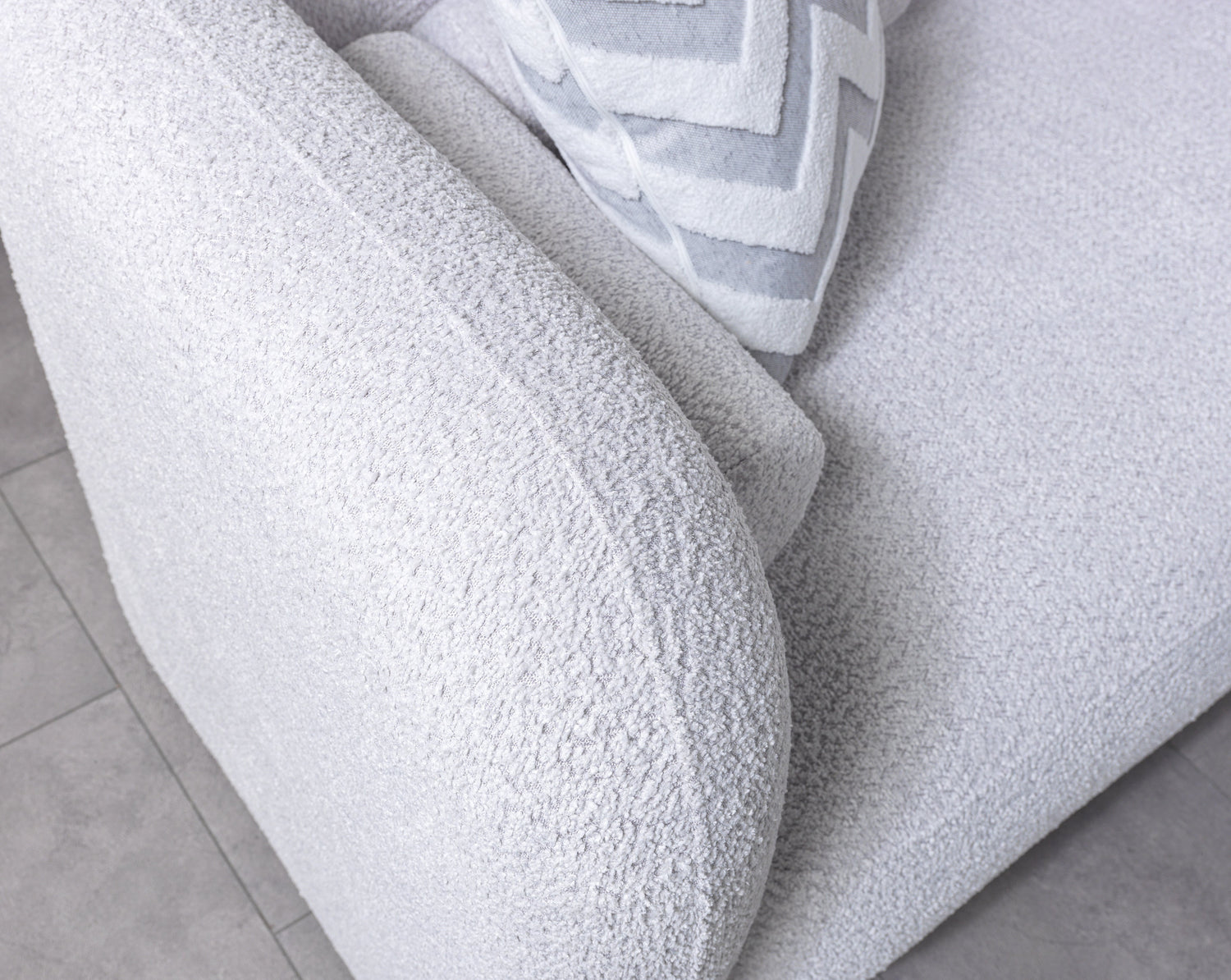 Liva Gray Boucle RAF 110" Sectional [ETA: 3/15] - LIVAGRAY-RSEC