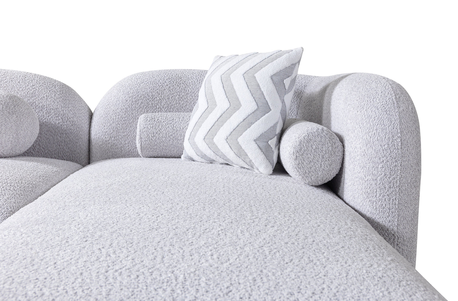 Liva Gray Boucle RAF 110" Sectional [ETA: 3/15] - LIVAGRAY-RSEC