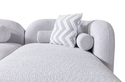 Liva Gray Boucle RAF 110" Sectional [ETA: 3/15] - LIVAGRAY-RSEC