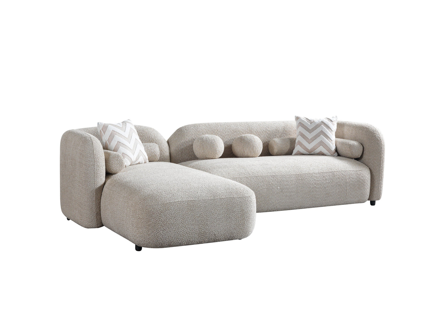 Liva Sand Boucle LAF 110" Sectional [ETA: 3/15] - LIVASAND-LSEC
