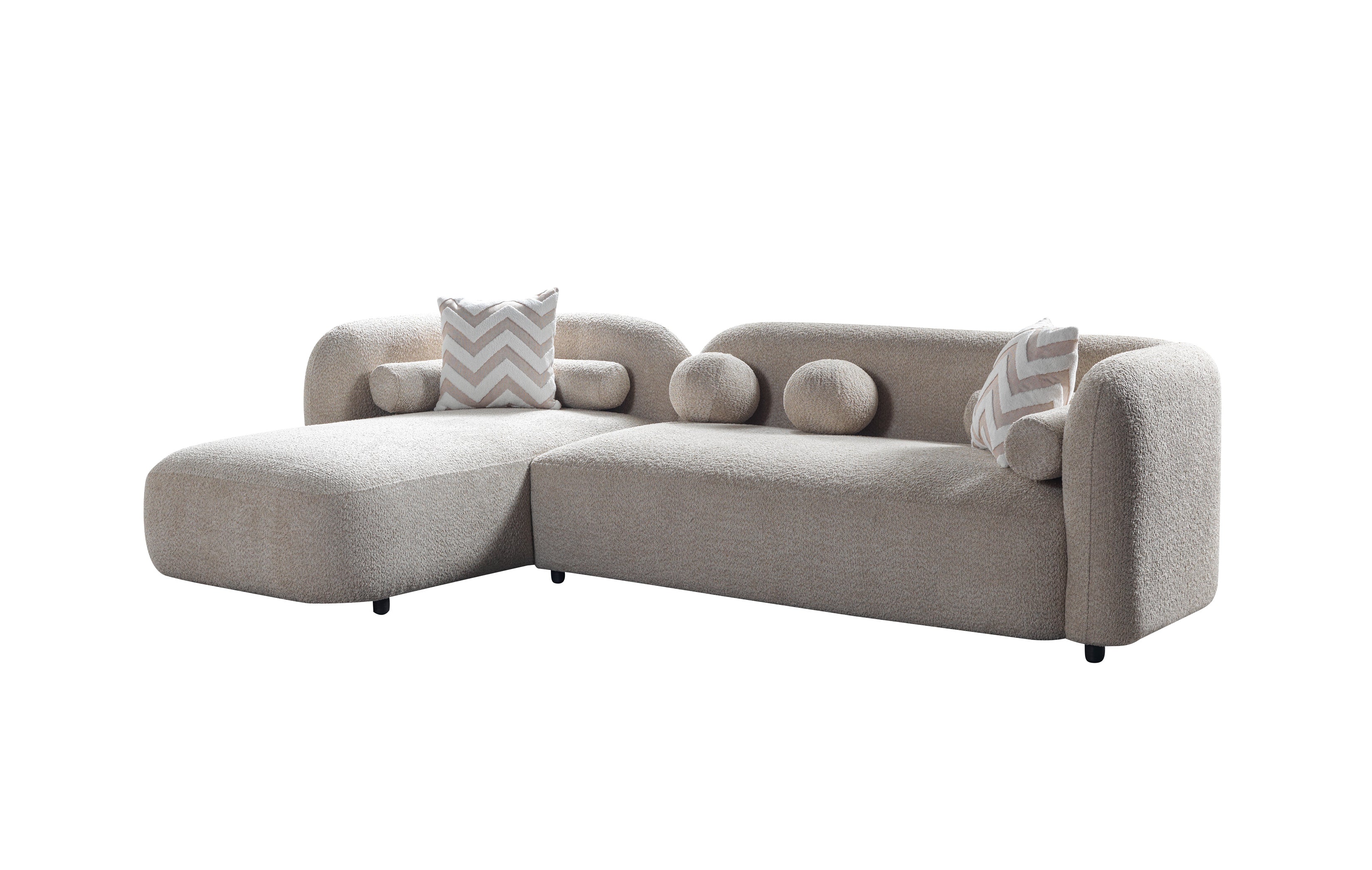 Liva Sand Boucle LAF 110" Sectional [ETA: 3/15] - LIVASAND-LSEC