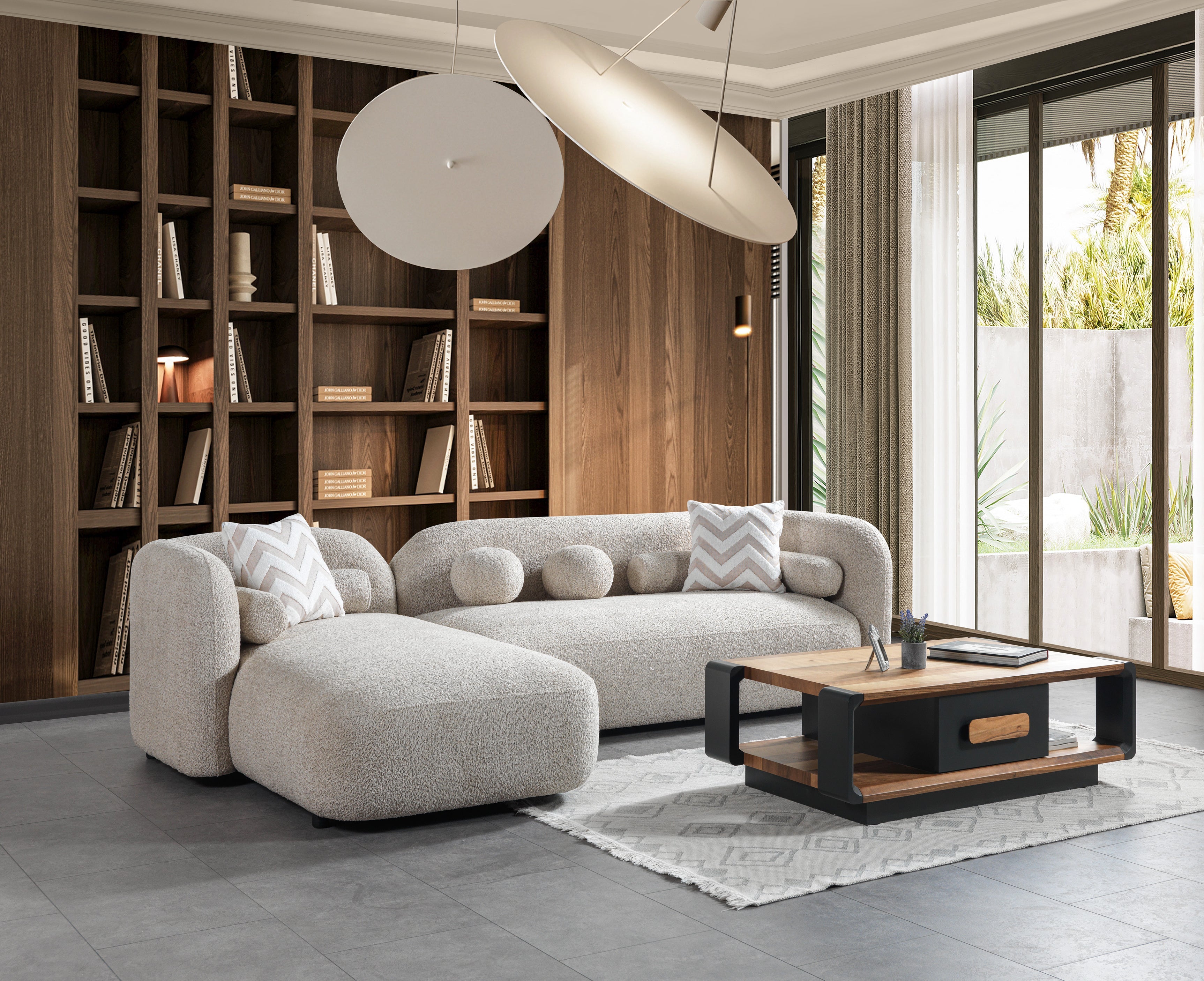 Liva Sand Boucle LAF 110" Sectional [ETA: 3/15] - LIVASAND-LSEC