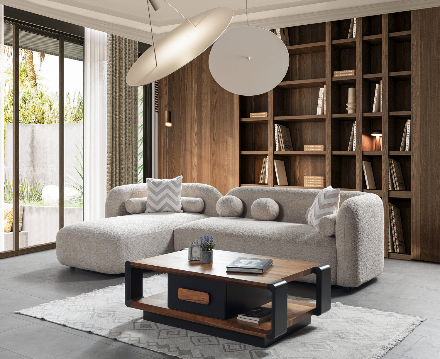 Liva Sand Boucle LAF 110" Sectional [ETA: 3/15] - LIVASAND-LSEC