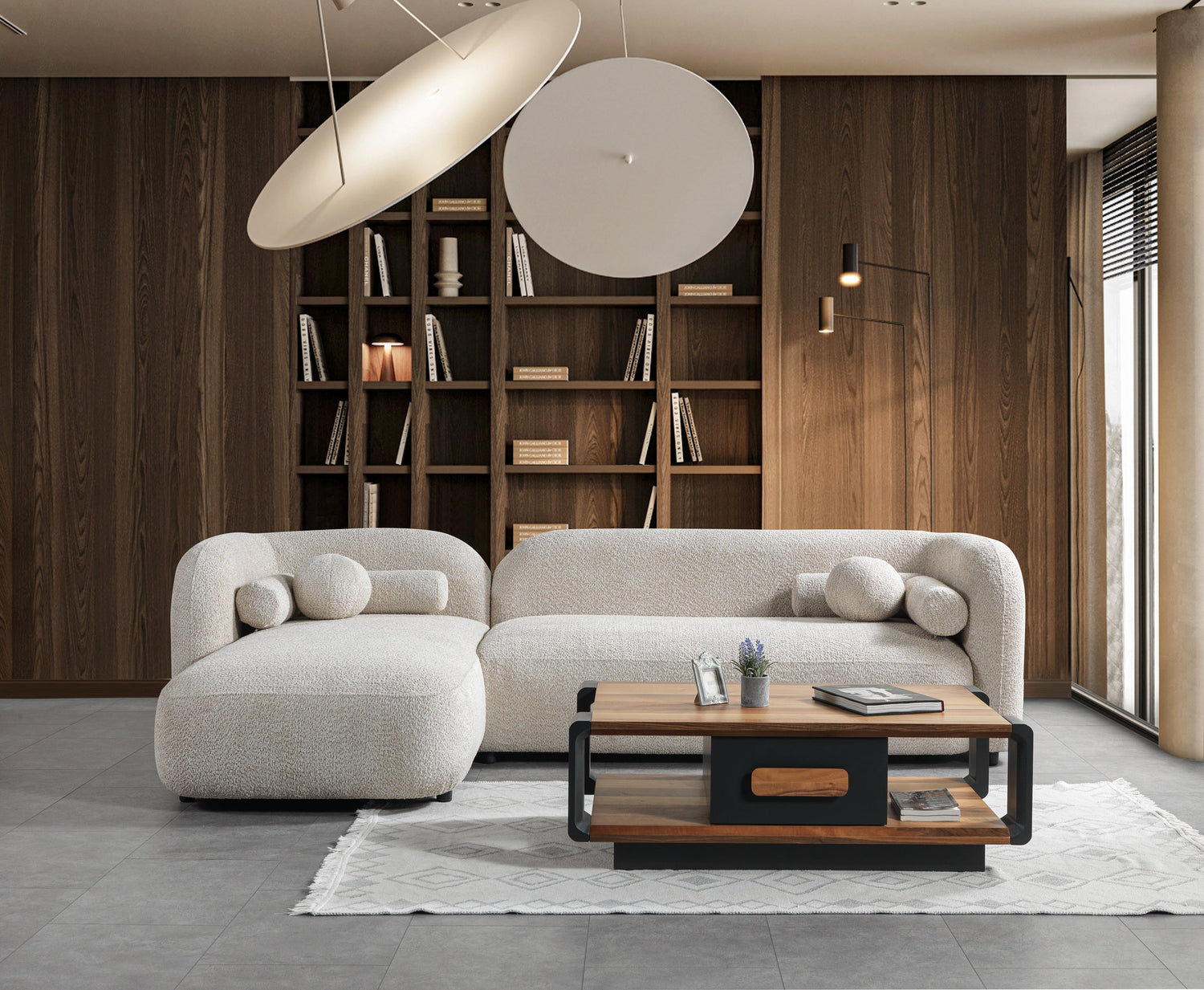 Liva Sand Boucle LAF 110" Sectional [ETA: 3/15] - LIVASAND-LSEC