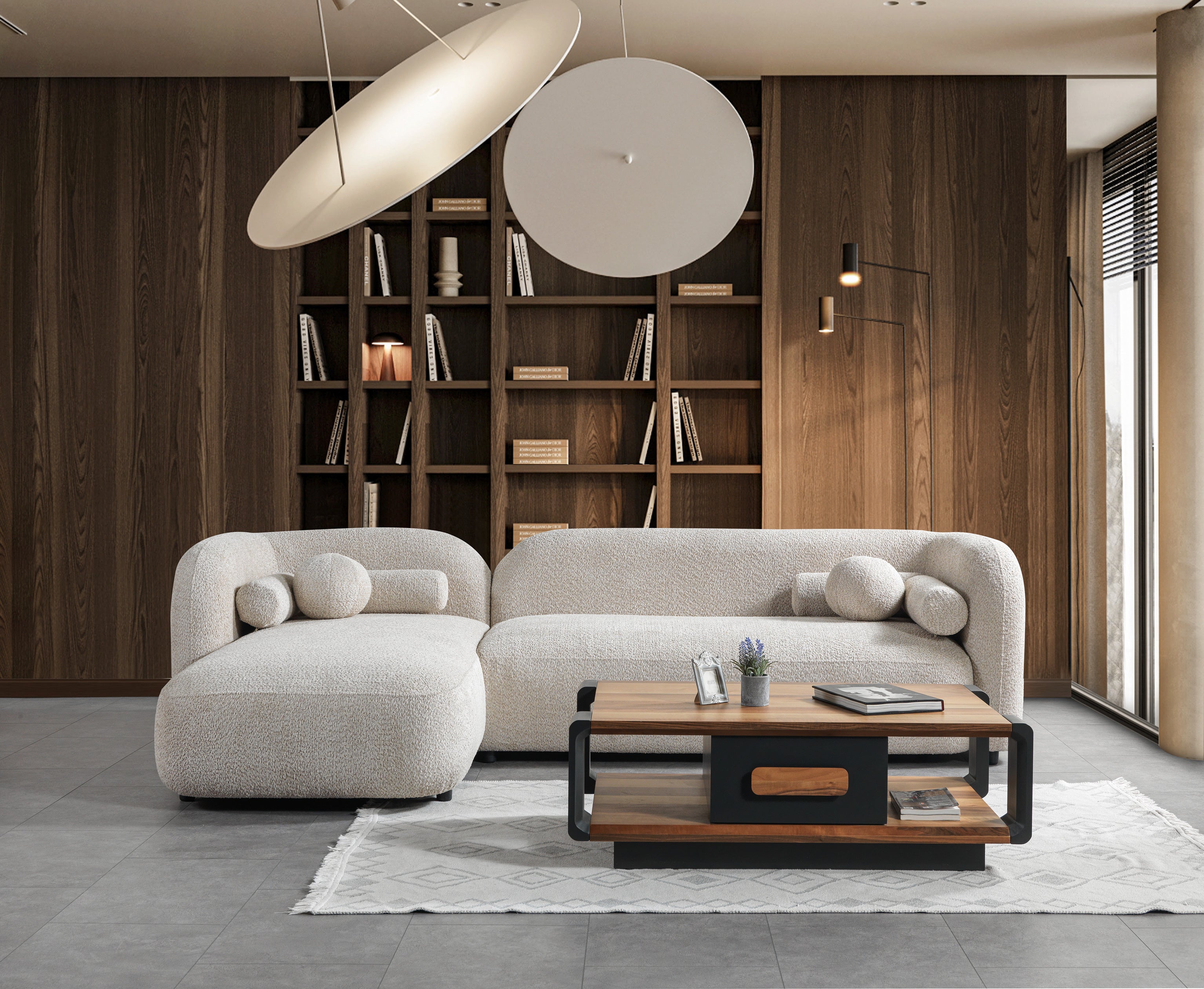 Liva Sand Boucle LAF 110" Sectional [ETA: 3/15] - LIVASAND-LSEC