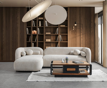 Liva Sand Boucle LAF 110" Sectional [ETA: 3/15] - LIVASAND-LSEC
